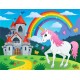 42678I vafa Unicorn cu castel si curcubeu 30x20cm